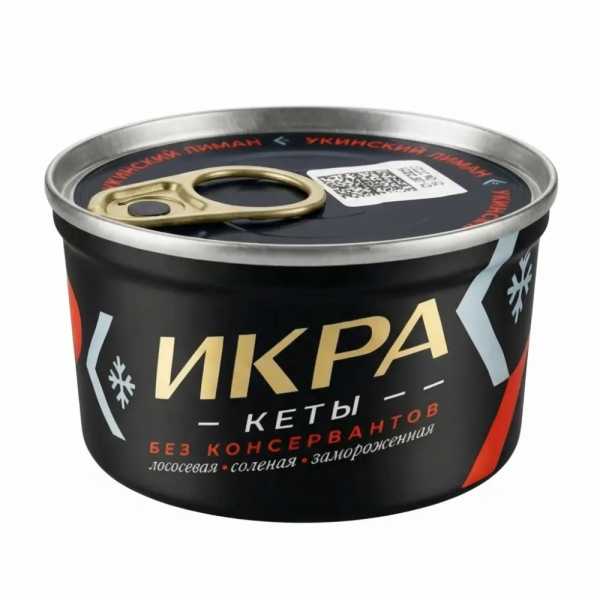 Красная икра лососевая зернистая (Кета), без консервантов, 