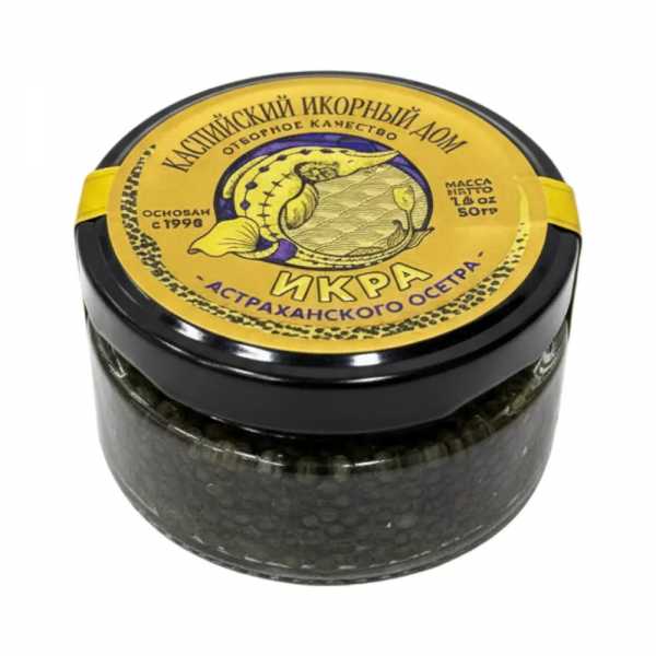 Черная икра осетровая зернистая, 