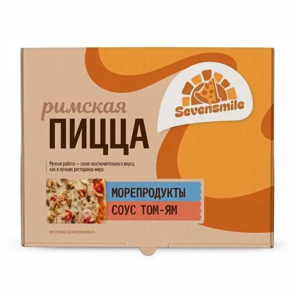Пицца с морепродуктами и соусом Том Ям